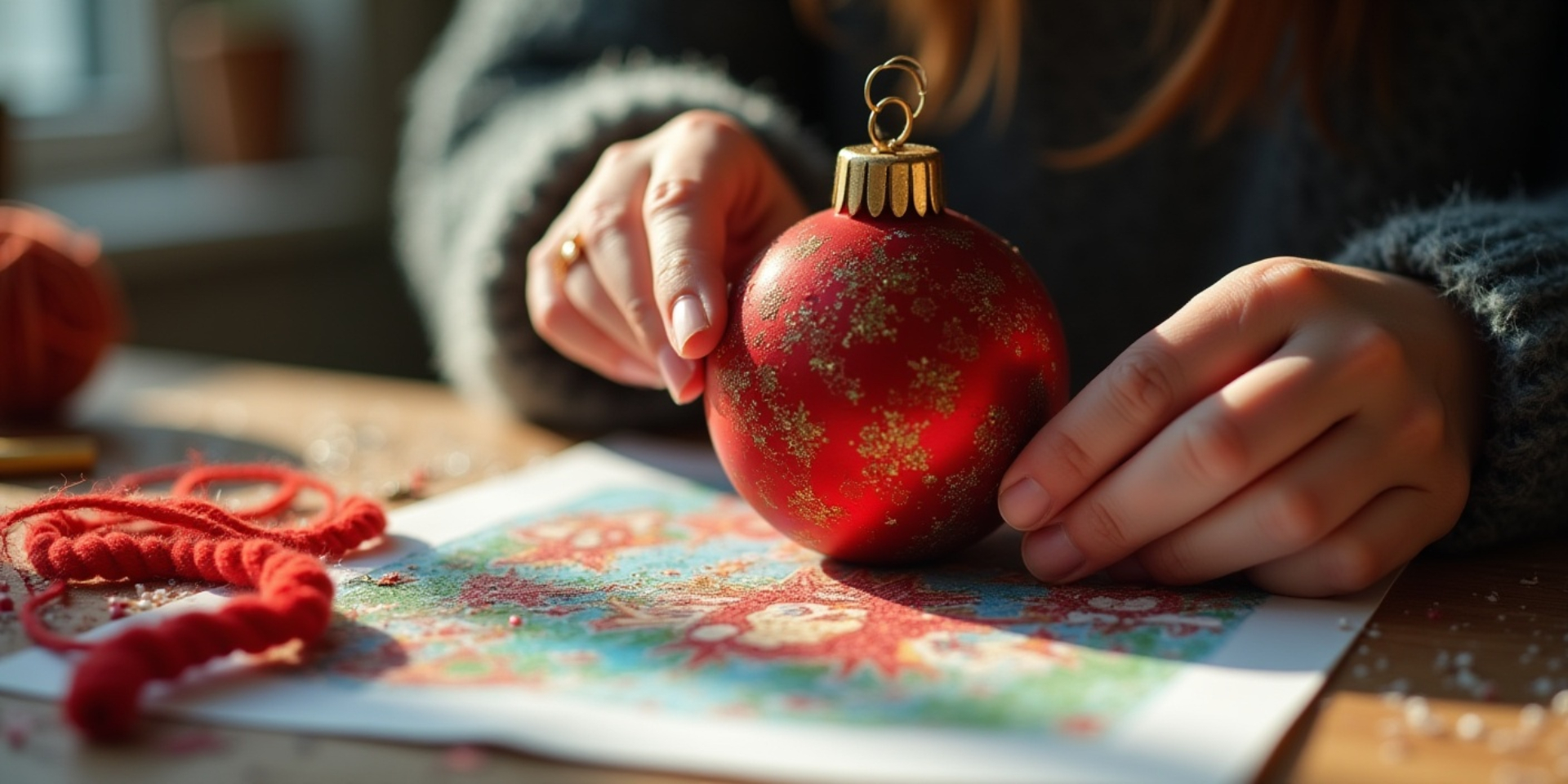 Taller infantil de bolas navideñas